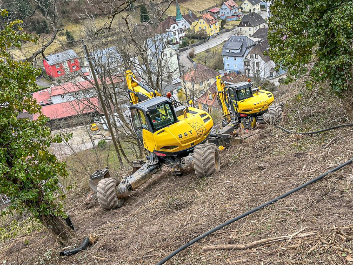 Leitungsbau -Schreitbagger