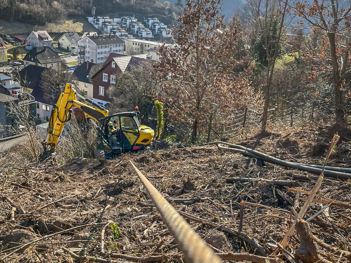 Leitungsbau -Schreitbagger